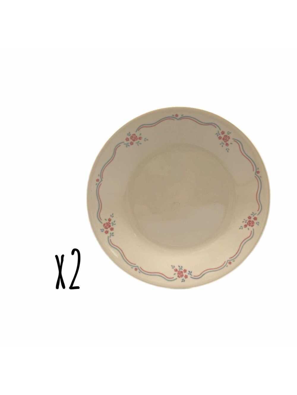 Set of 2 Vintage Corelle English Breakfast 6.75” Bread Plates